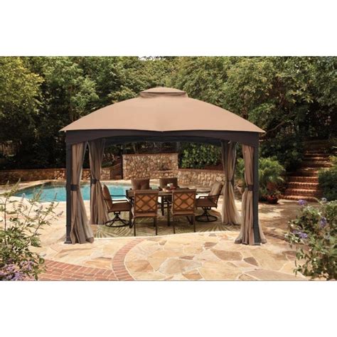 allen roth brown metal rectangle screened gazebo box dimensions|allen roth tpgaz17 002.